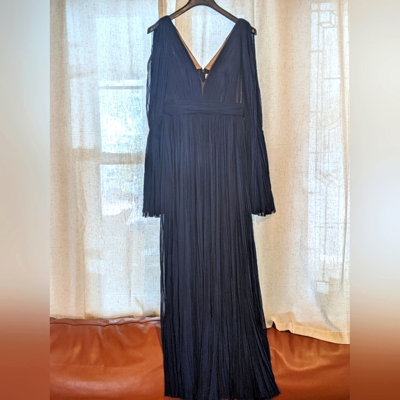 J Mendel silk navy gown size 8 - Picture 1 of 6